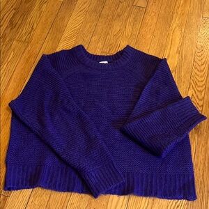 A New Day, Purple, Crew Neck Knit Sweater